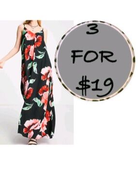 3/$19 E. Luna floral maxi dress
